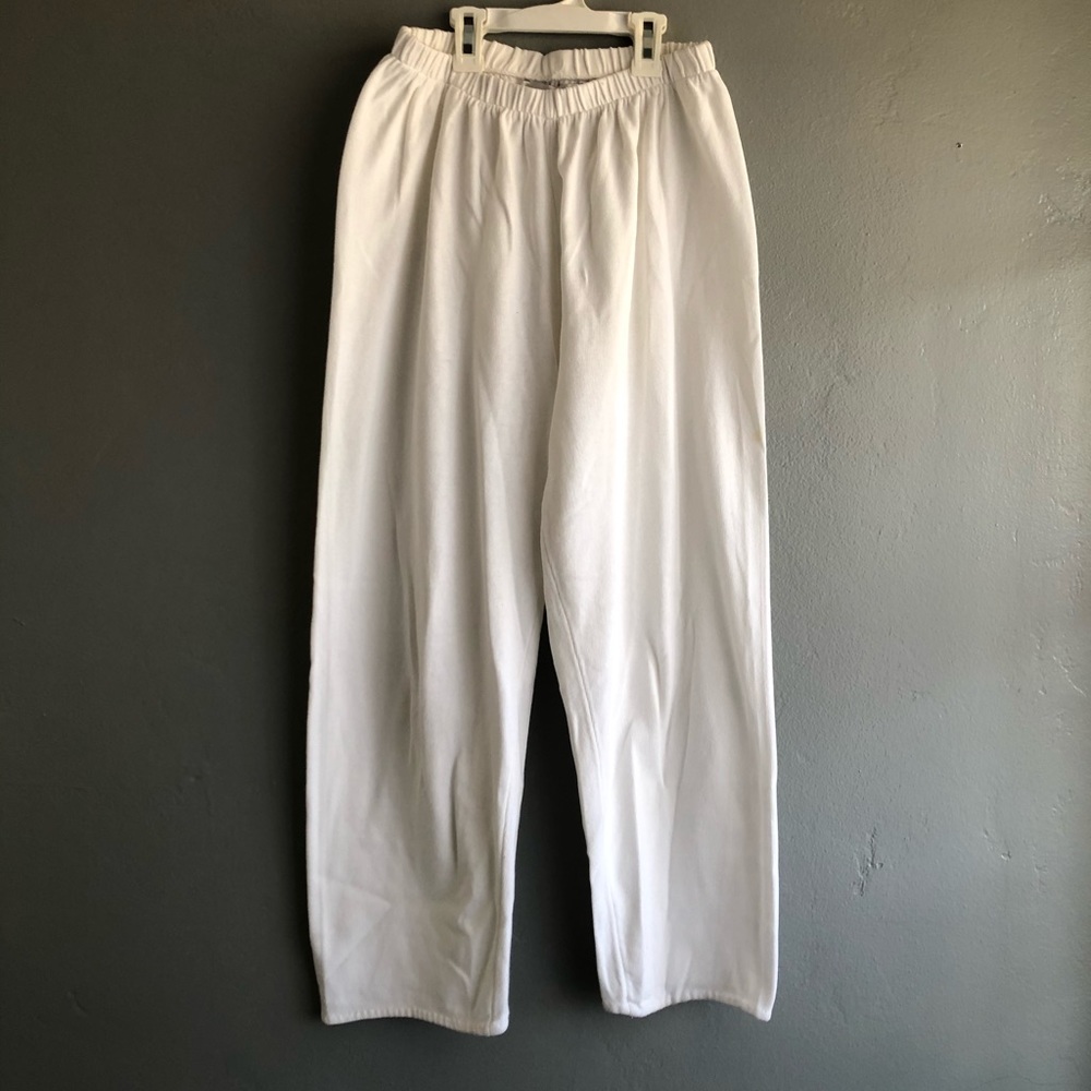 High waisted cotton pants